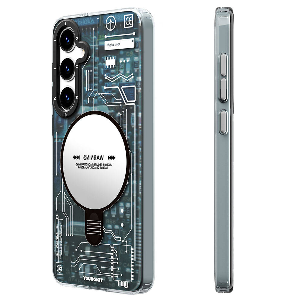 Galaxy S24 Kılıf M-safe Şarj Özellikli YoungKit Technology Serisi Kılıf