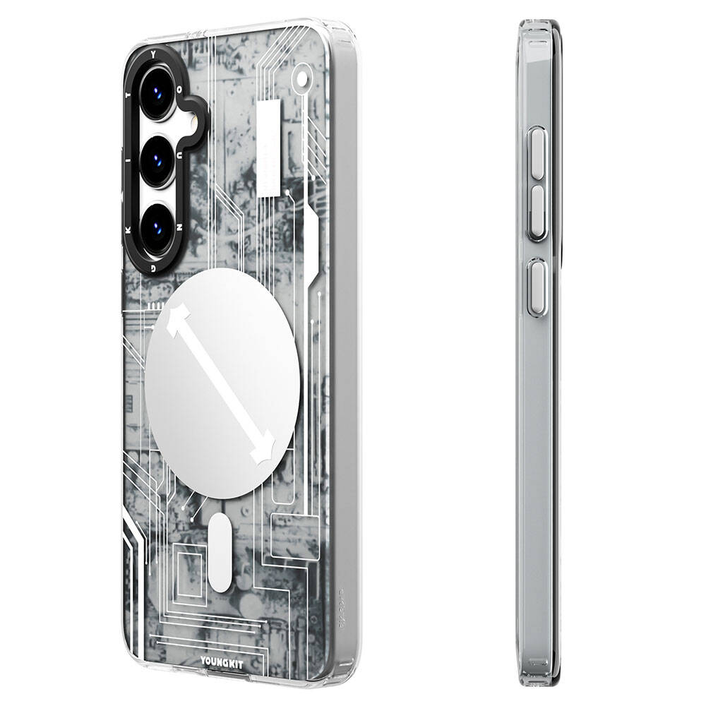 Galaxy S24 Kılıf M-safe Şarj Özellikli YoungKit Technology Serisi Kılıf