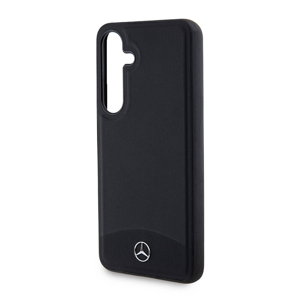 Galaxy S24 Kılıf Mercedes Benz Orijinal Lisanslı M-safe Şarj Özellikli Deri Dokumalı Sade Kılıf