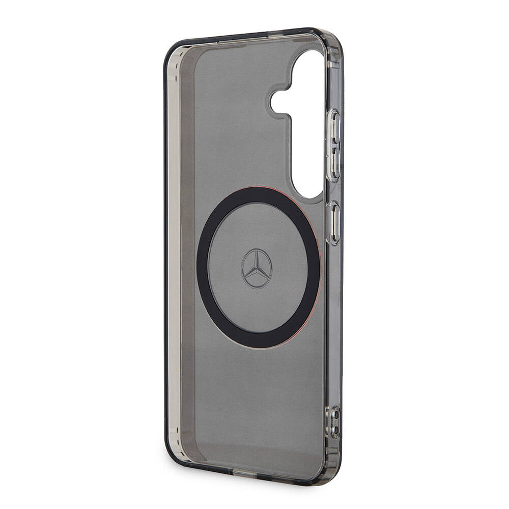 Galaxy S24 Kılıf Mercedes Benz orijinal Lisanslı M-safe Şarj Özellikli IML Yıldız Logolu Red Ring Kılıf
