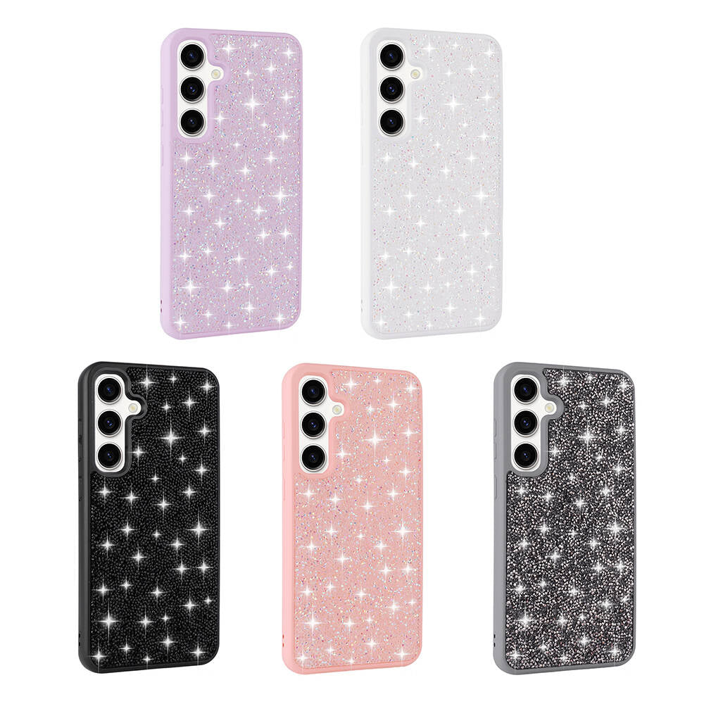 Galaxy S24 Kılıf Parlak Taşlı Tasarım Zore Pırlanta Kılıf