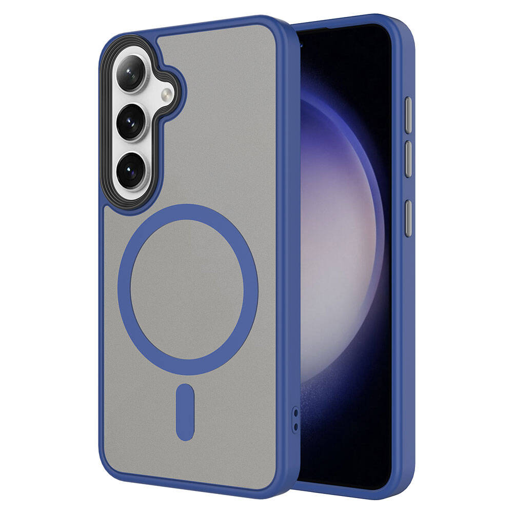 Galaxy S24 Kılıf Sert PC Arka Yüzey Wireless Şarj Özellikli Zore Flet M-safe Kılıf