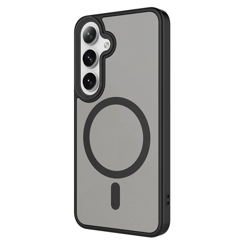 Galaxy S24 Kılıf Sert PC Arka Yüzey Wireless Şarj Özellikli Zore Flet M-safe Kılıf