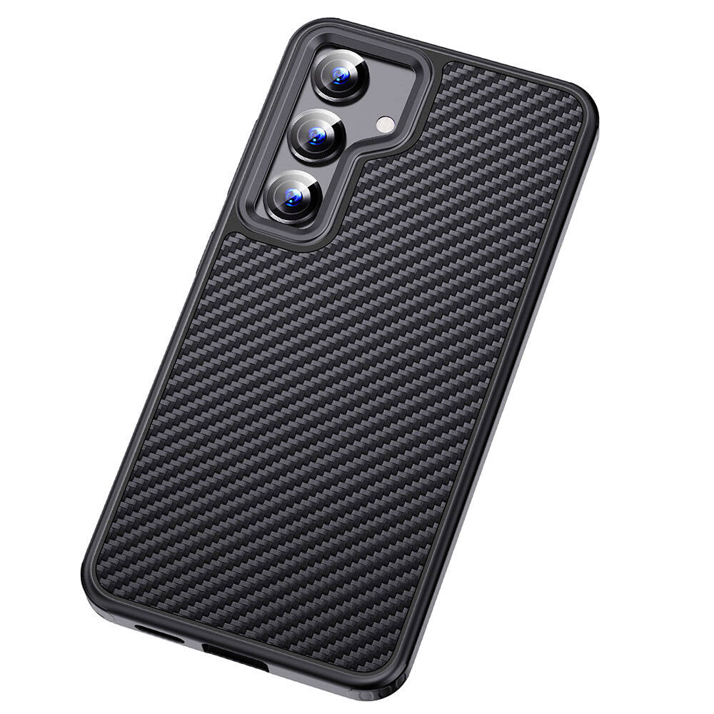 Galaxy S24 Plus Kılıf Aramid Karbon Fiber M-safe Özellikli Wlons Radison Kılıf
