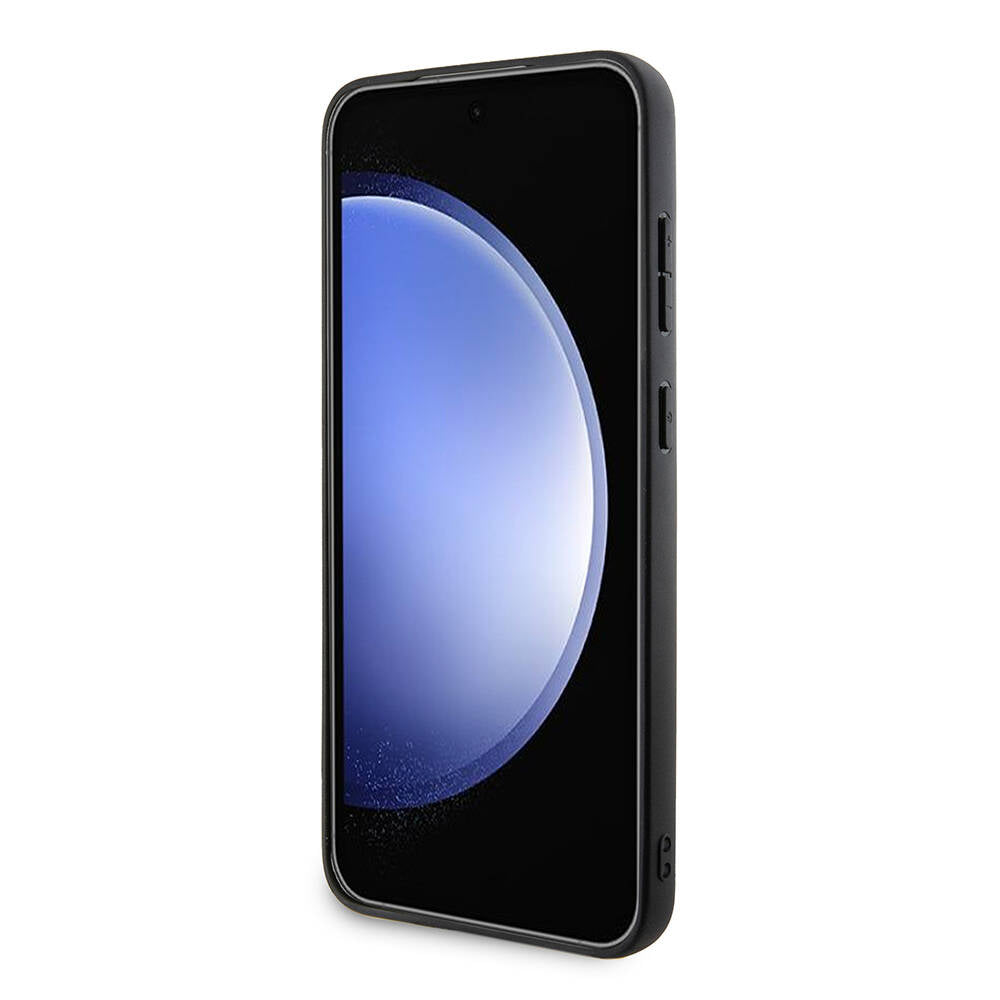 Galaxy S24 Plus Kılıf BMW Orijinal Lisanslı M Logolu Üç Renk Çizgili Delikli Detail Line Kılıf