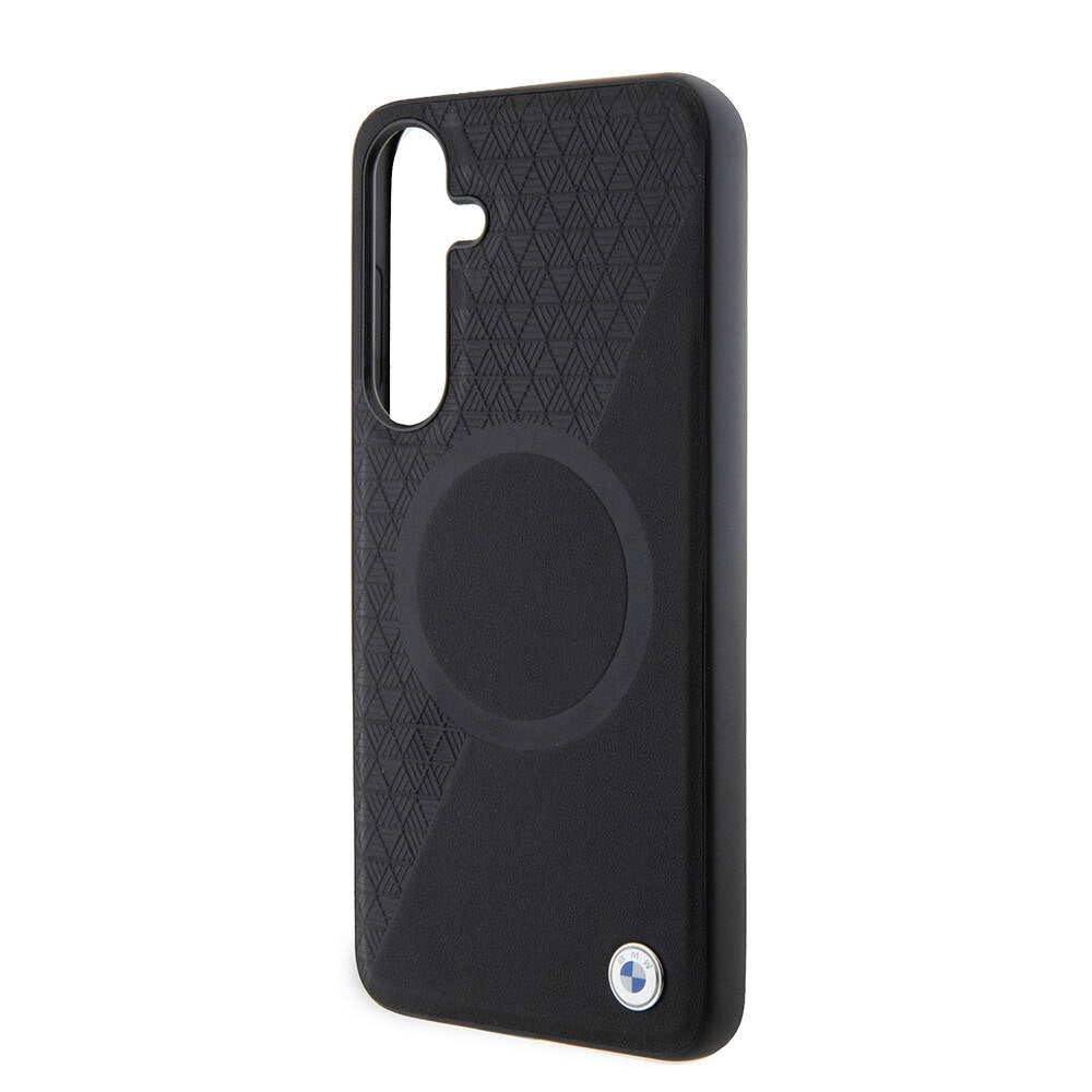 Galaxy S24 Plus Kılıf BMW Orijinal Lisanslı M-safe Şarj Özellikli Yarım Dokulu Circle Leather Kılıf