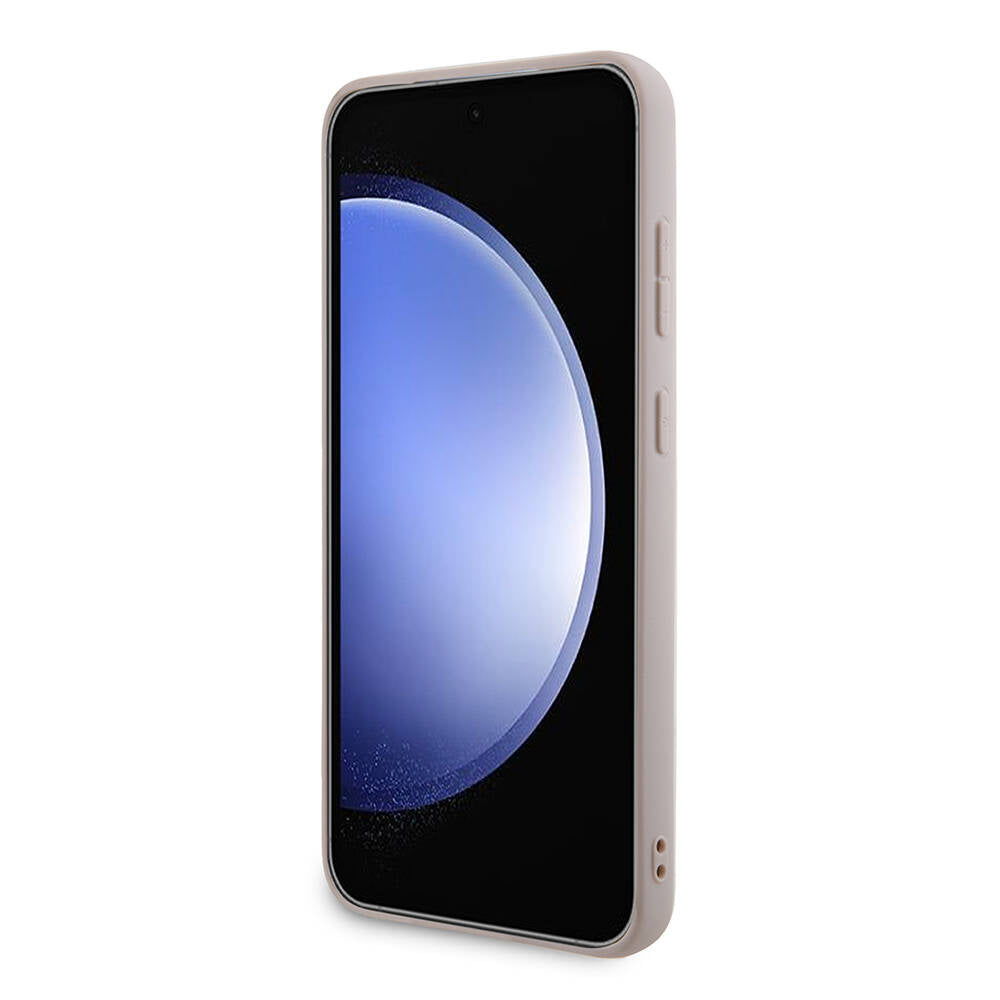 Galaxy S24 Plus Kılıf Guess Orijinal Lisanslı PU Deri Yazı ve 4G Metal Logolu Desenli Kılıf