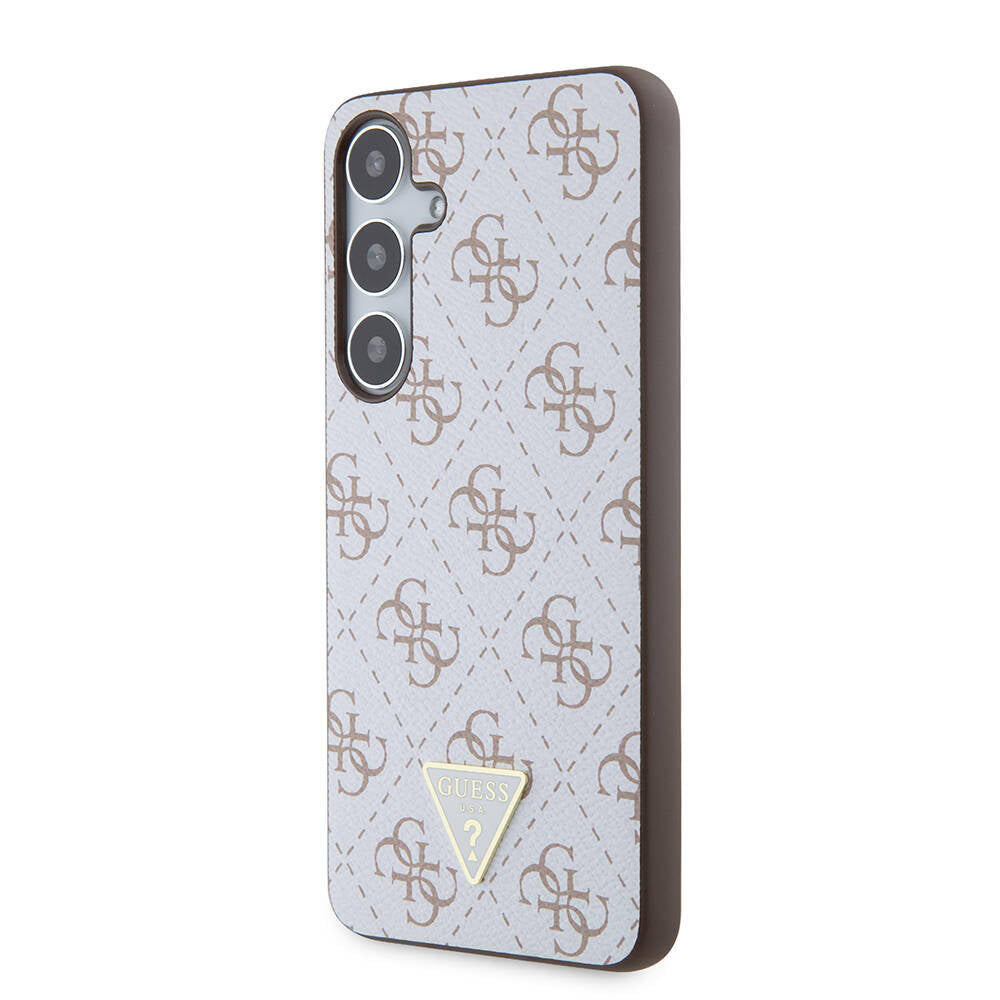 Galaxy S24 Plus Kılıf Guess Orijinal Lisanslı PU Üçgen Logo 4G Desenli Kılıf