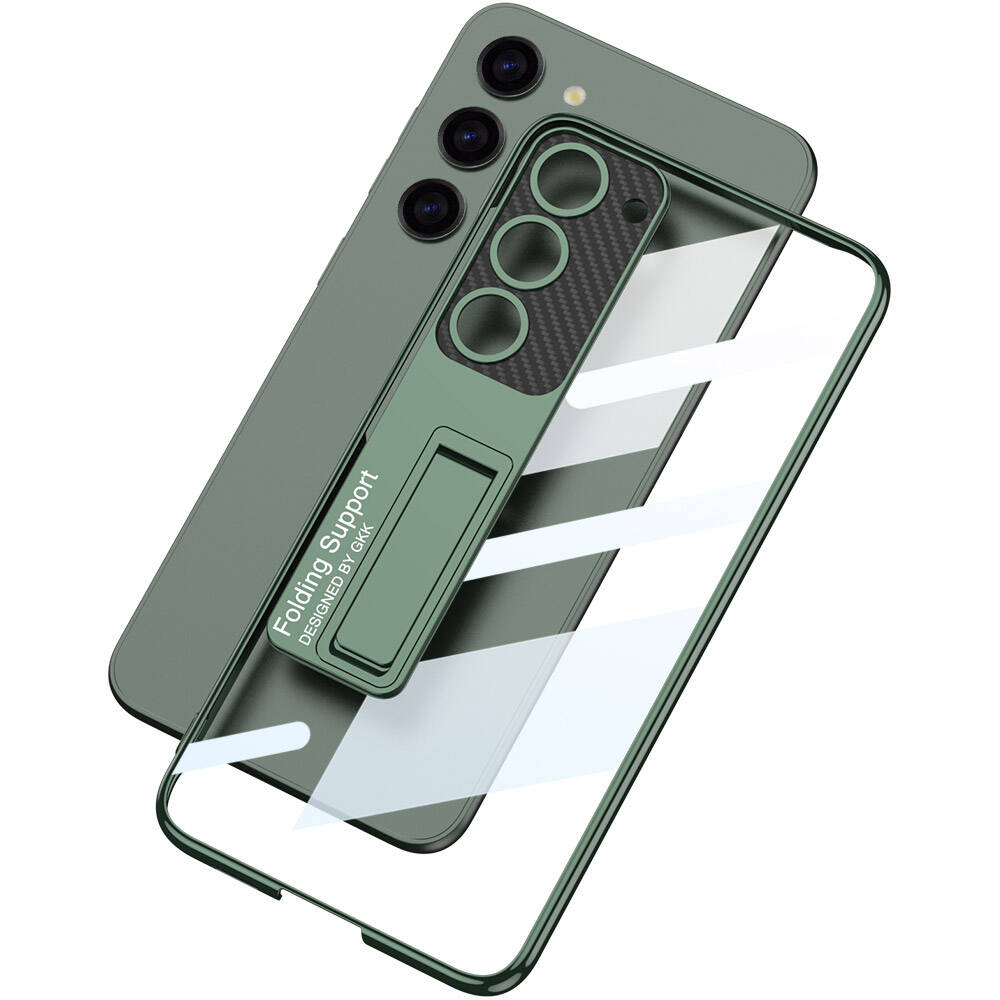 Galaxy S24 Plus Kılıf Kamera Korumalı Şeffaf Tasarımlı Zore Lego Standlı Kılıf