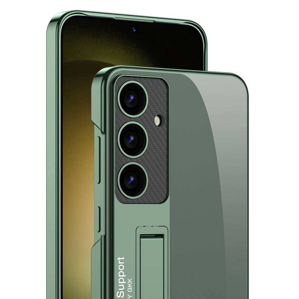 Galaxy S24 Plus Kılıf Kamera Korumalı Şeffaf Tasarımlı Zore Lego Standlı Kılıf