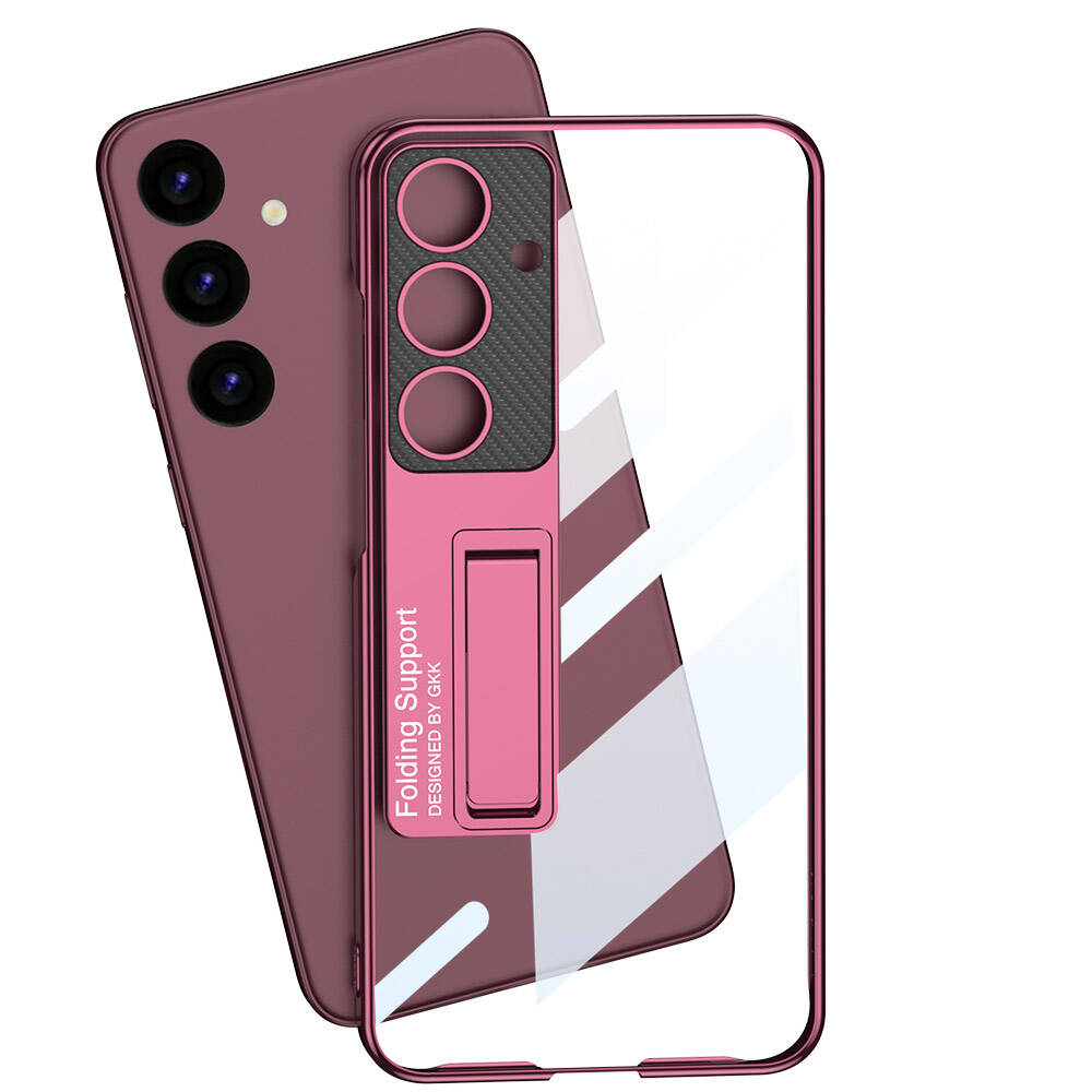 Galaxy S24 Plus Kılıf Kamera Korumalı Şeffaf Tasarımlı Zore Lego Standlı Kılıf