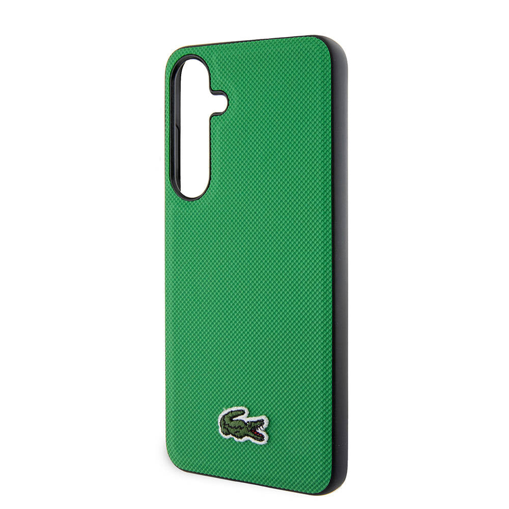 Galaxy S24 Plus Kılıf Lacoste Orijinal Lisanslı PU Pike Desenli Arka Yüzey İkonik Timsah Dokuma Logolu Kılıf