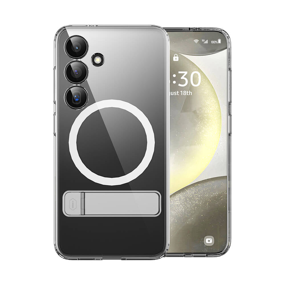 Galaxy S24 Plus Kılıf M-safe Şarj Özellikli Kamera Korumalı Standlı Wiwu KCC-025 Aurora Serisi Kılıf