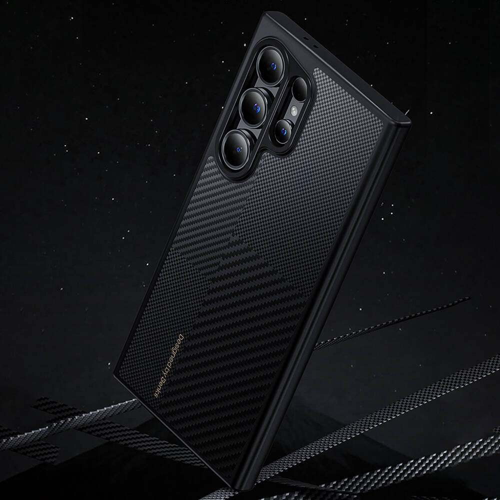 Galaxy S24 Plus Kılıf M-safe Şarj Özellikli Karbon Fiber Benks Montage Hybrid ArmorPro Kevlar Kılıf