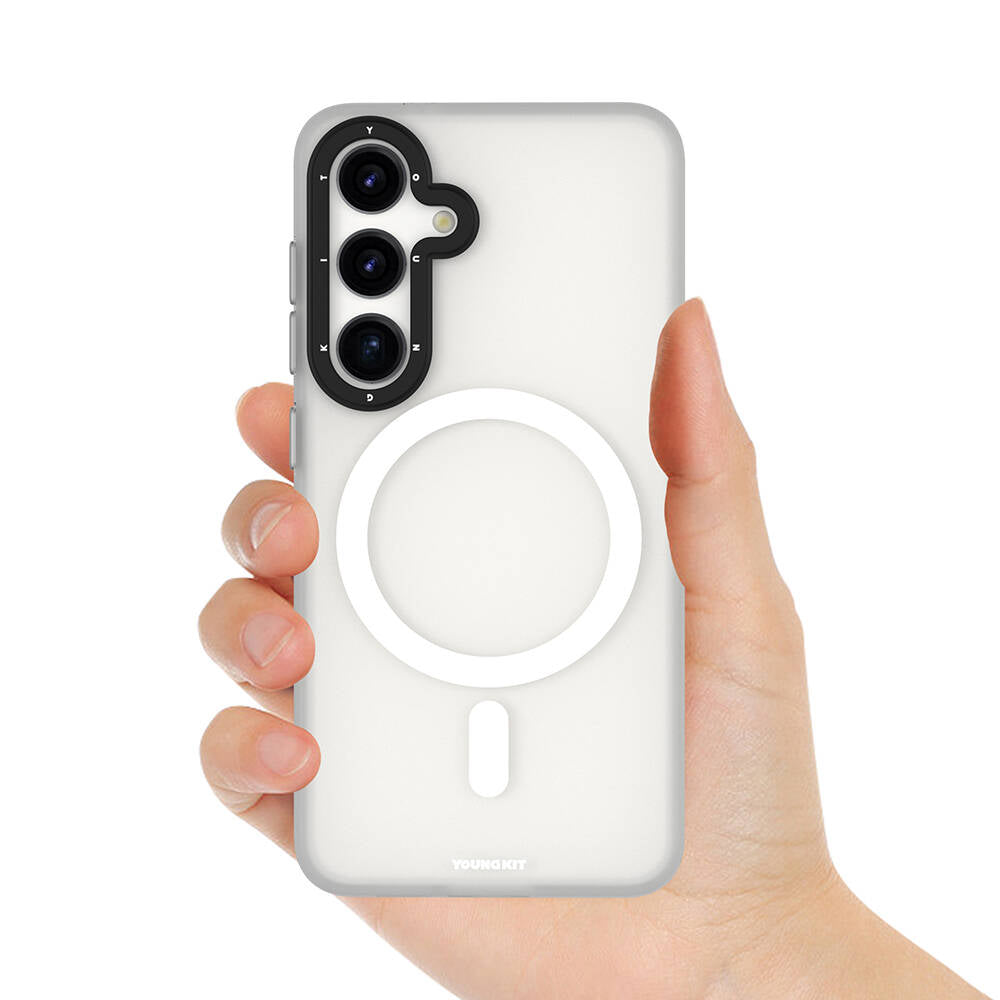 Galaxy S24 Plus Kılıf M-safe Şarj Özellikli Youngkit Hidden Sand Serisi Kılıf