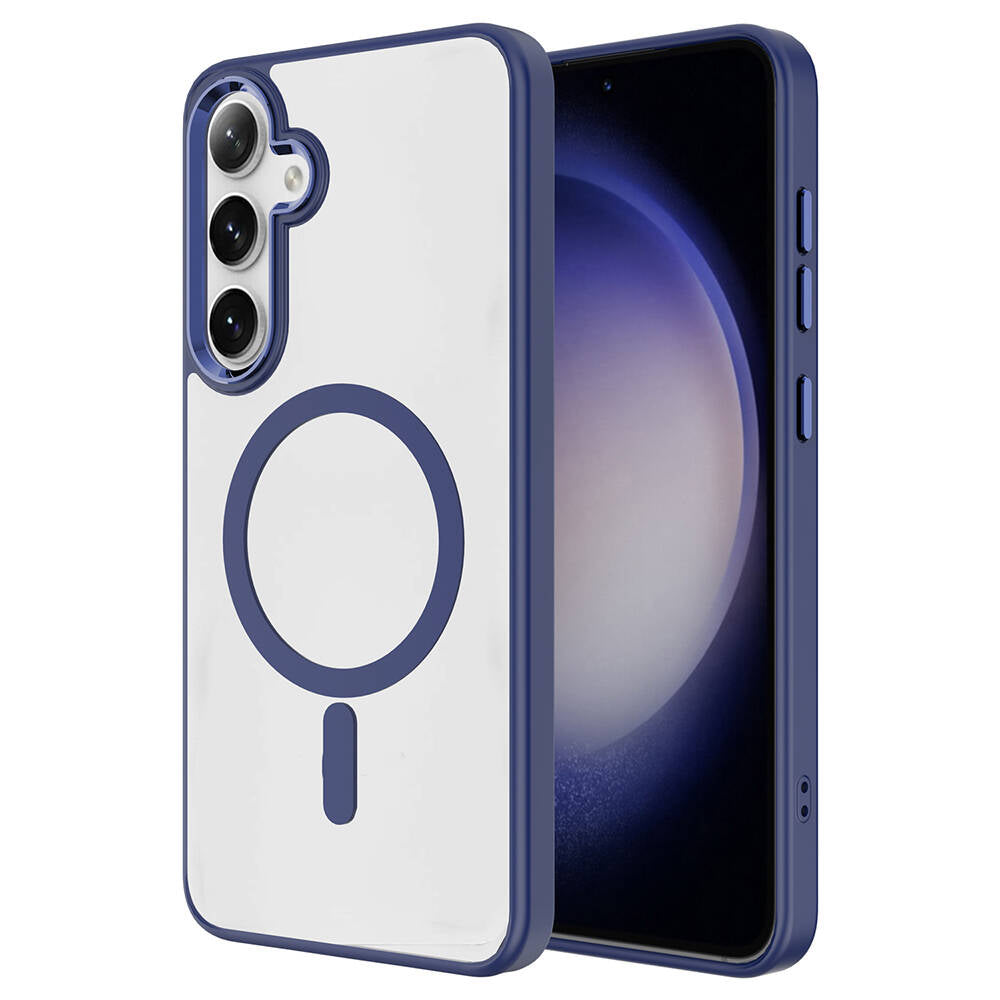 Galaxy S24 Plus Kılıf M-safe Şarj Özellikli Zore Krom M-safe Silikon Kılıf