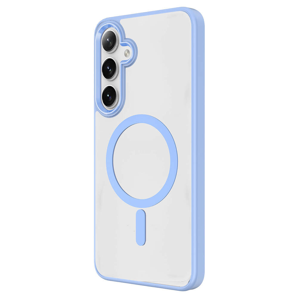 Galaxy S24 Plus Kılıf M-safe Şarj Özellikli Zore Krom M-safe Silikon Kılıf