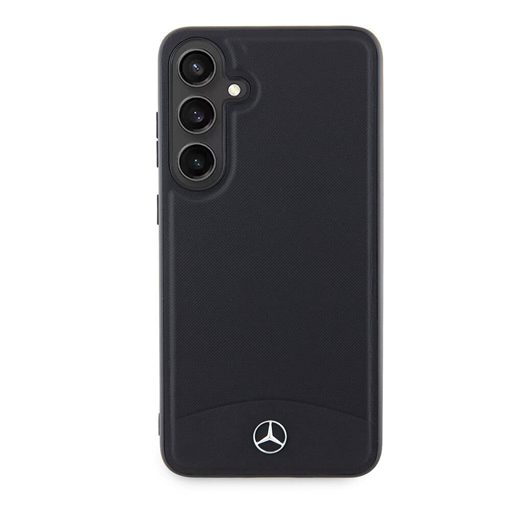 Galaxy S24 Plus Kılıf Mercedes Benz Orijinal Lisanslı M-safe Şarj Özellikli Deri Dokumalı Sade Kılıf