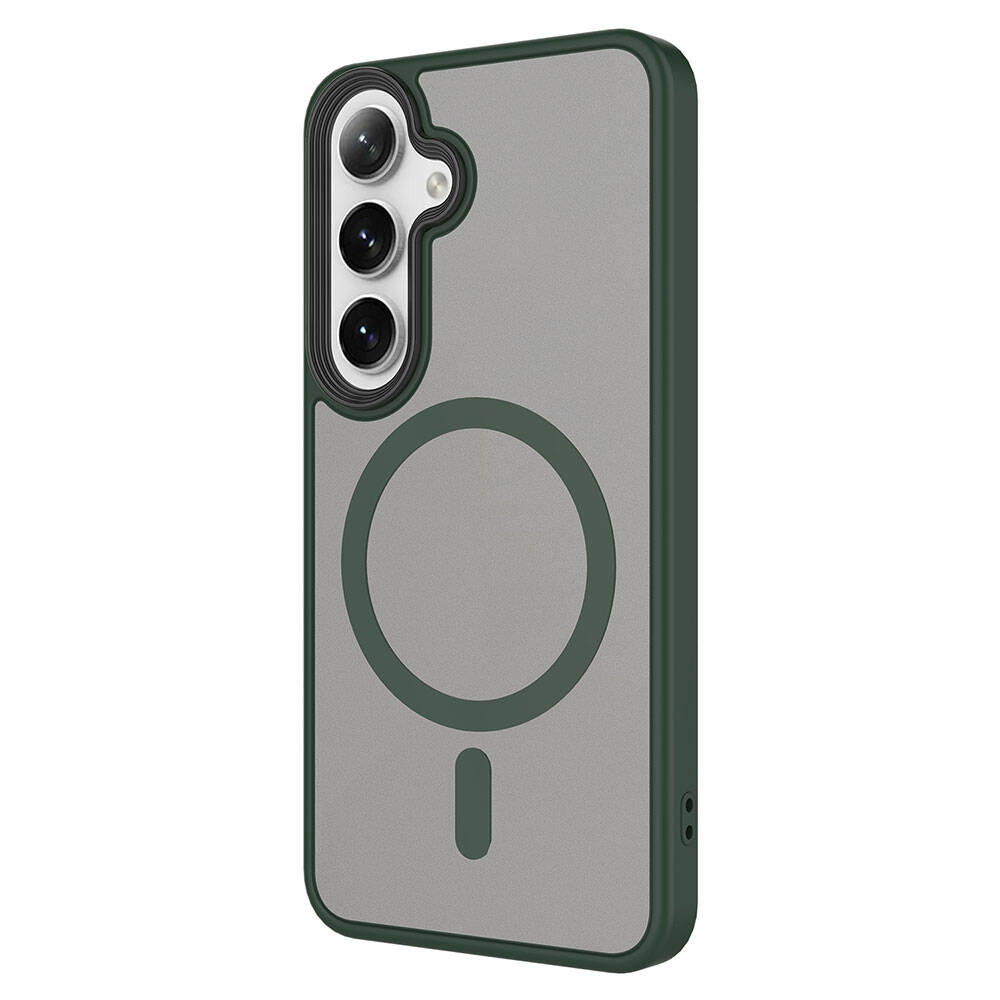 Galaxy S24 Plus Kılıf Sert PC Arka Yüzey Wireless Şarj Özellikli Zore Flet M-safe Kılıf