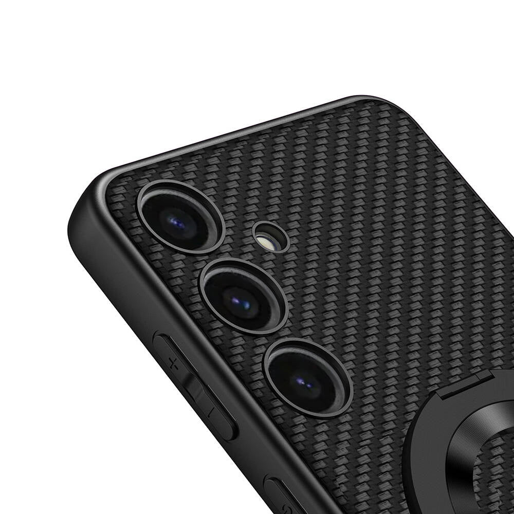Galaxy S24 Plus Wireless Şarj Özellikli Zore Kıpta Standlı M-safe Silikon Kılıf