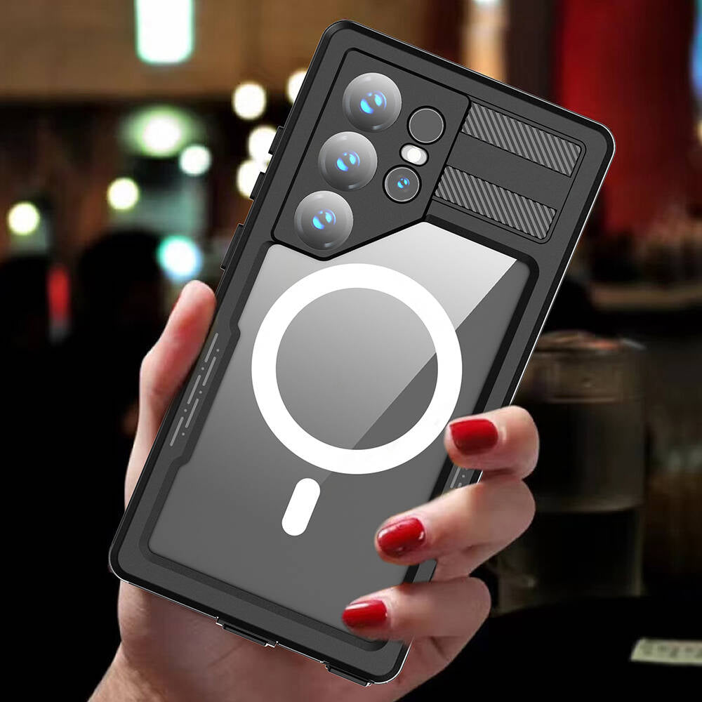 Galaxy S24 Ultra Kılıf M-safe Şarj Özellikli 1-1 Su Geçirmez Kılıf