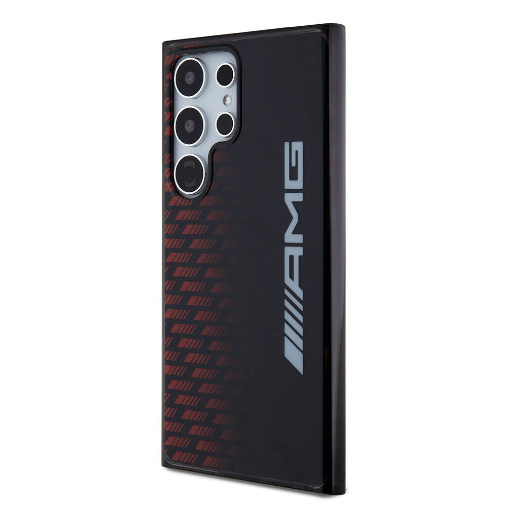Galaxy S24 Ultra Kılıf AMG Orijinal Lisanslı Çift Katmanlı Büyük Logolu Dörtgen Şerit Desenli Kılıf
