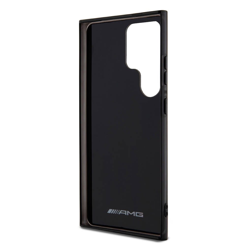 Galaxy S24 Ultra Kılıf AMG Orijinal Lisanslı Çift Katmanlı Büyük Logolu Dörtgen Şerit Desenli Kılıf