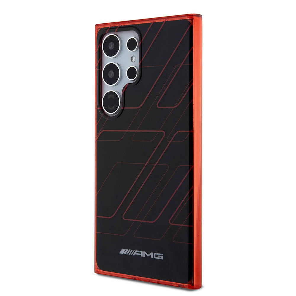Galaxy S24 Ultra Kılıf AMG Orijinal Lisanslı Çift Katmanlı Dörtgen Desenli Kılıf