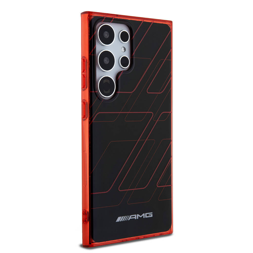 Galaxy S24 Ultra Kılıf AMG Orijinal Lisanslı Çift Katmanlı Dörtgen Desenli Kılıf