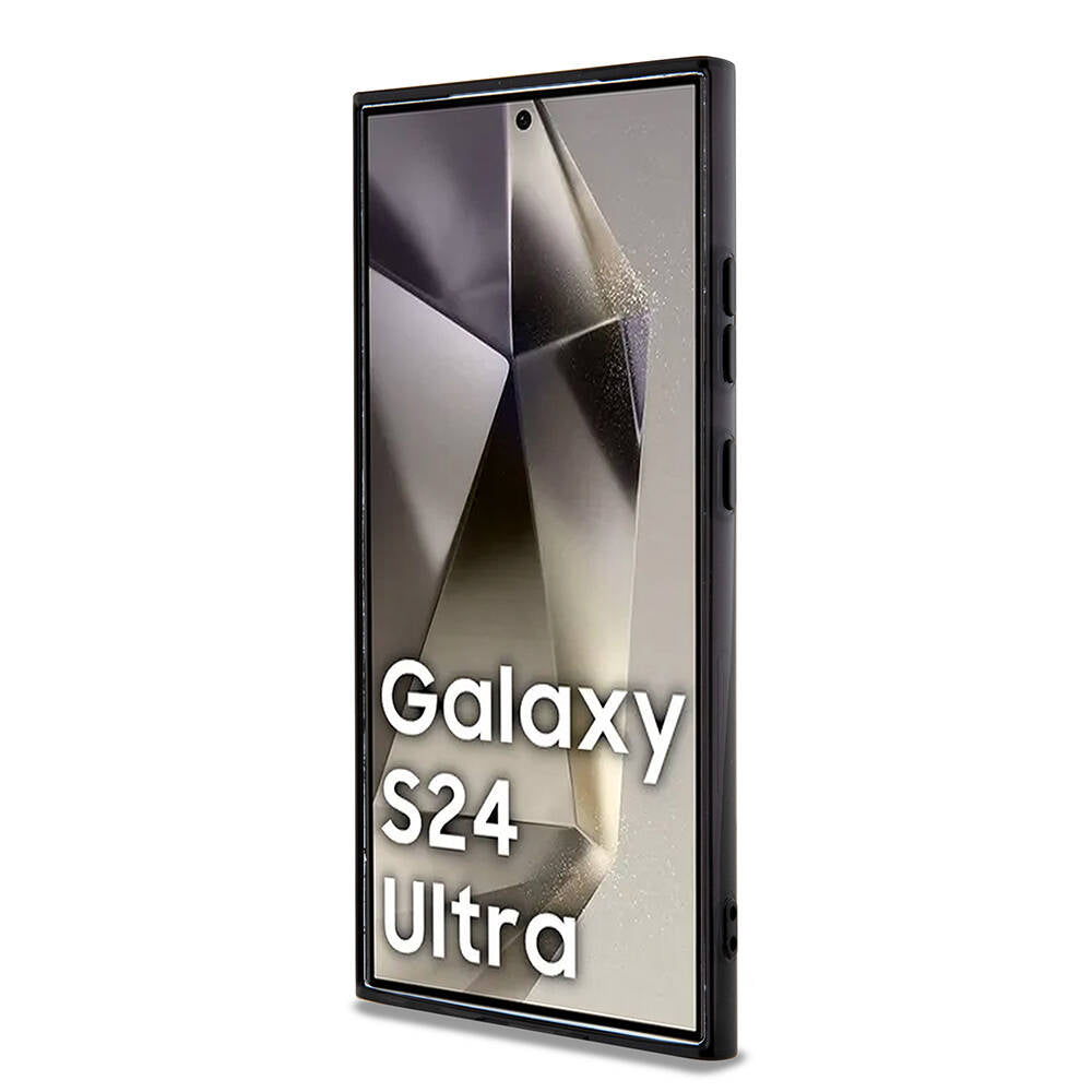 Galaxy S24 Ultra Kılıf AMG Orijinal Lisanslı M-safe Şarj Özellikli Eşkenar Dörtgen Desenli Transparan Kılıf