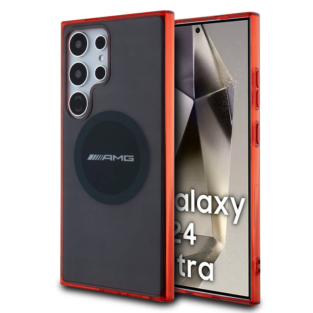 Galaxy S24 Ultra Kılıf AMG Orijinal Lisanslı M-safe Şarj Özellikli Transparan Timeless Kılıf