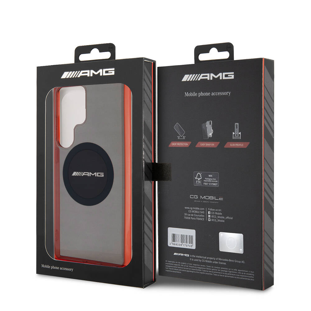 Galaxy S24 Ultra Kılıf AMG Orijinal Lisanslı M-safe Şarj Özellikli Transparan Timeless Kılıf