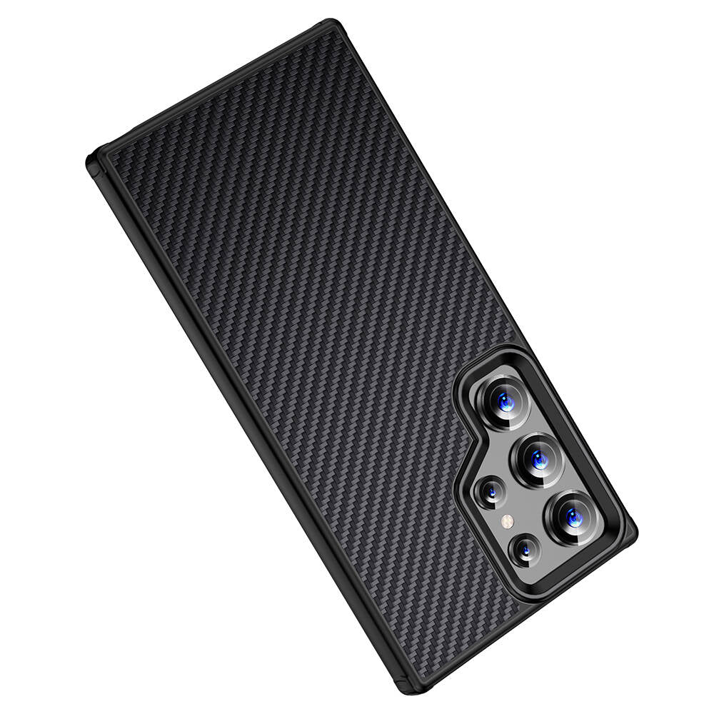 Galaxy S24 Ultra Kılıf Aramid Karbon Fiber M-safe Özellikli Wlons Radison Kılıf