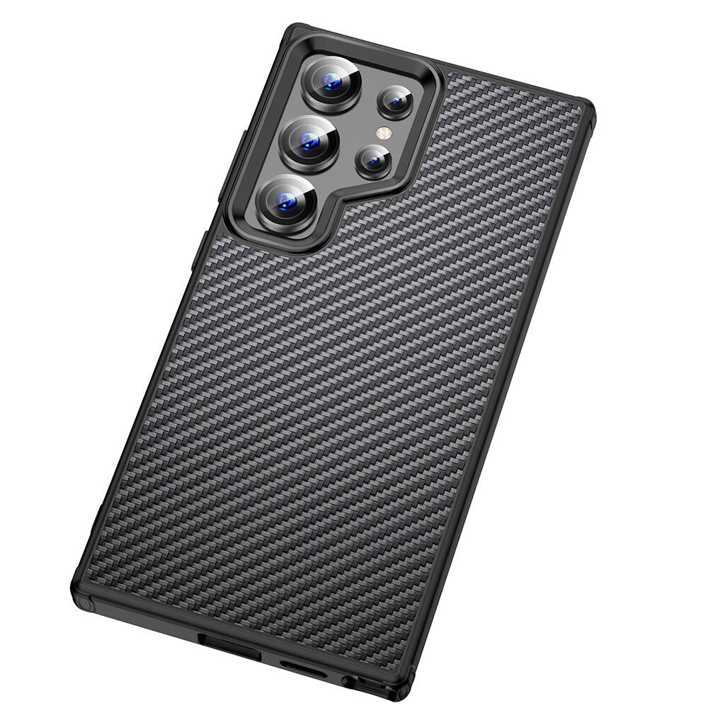 Galaxy S24 Ultra Kılıf Aramid Karbon Fiber M-safe Özellikli Wlons Radison Kılıf
