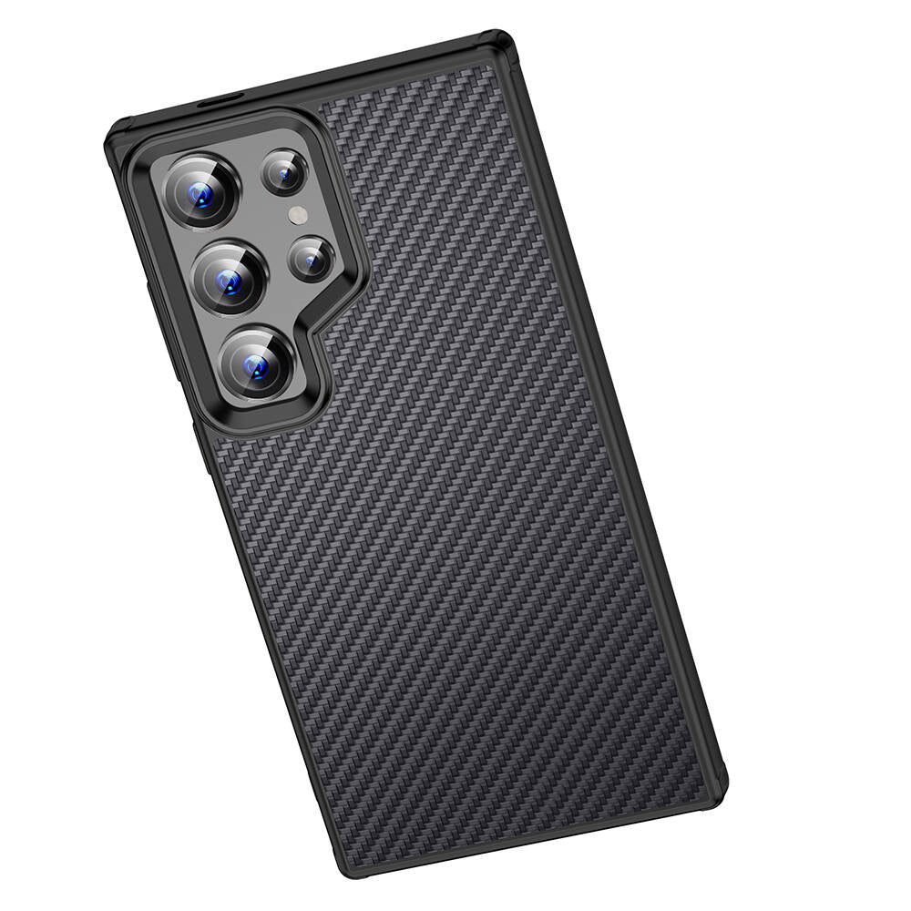 Galaxy S24 Ultra Kılıf Aramid Karbon Fiber M-safe Özellikli Wlons Radison Kılıf
