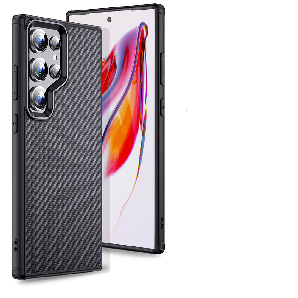Galaxy S24 Ultra Kılıf Aramid Karbon Fiber M-safe Özellikli Wlons Radison Kılıf