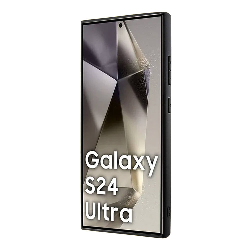 Galaxy S24 Ultra Kılıf BMW Orijinal Lisanslı M-safe Şarj Özellikli M Logolu Üç Çizgili PU Karbon Kılıf
