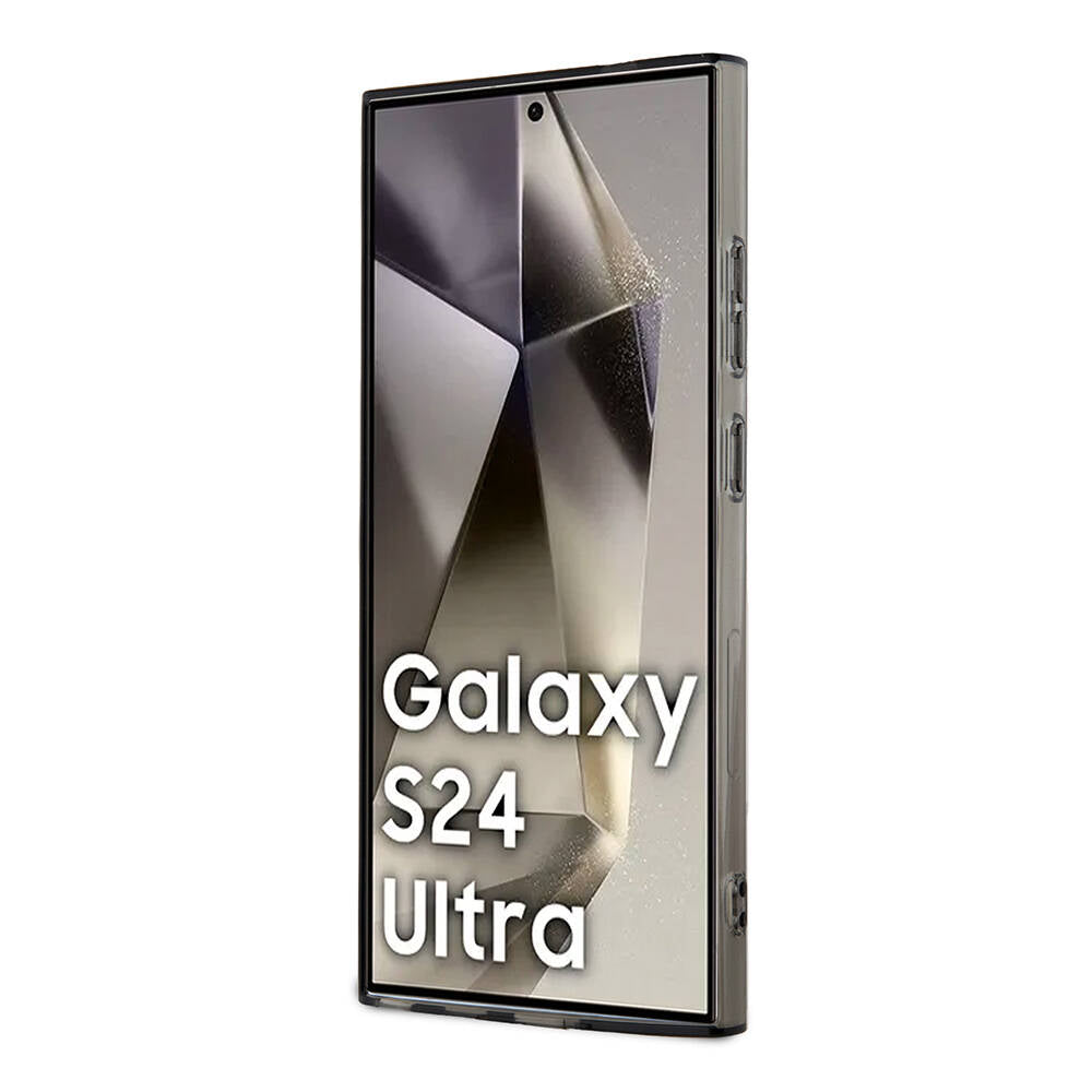 Galaxy S24 Ultra Kılıf Ferrari Orijinal Lisanslı M-safe Şarj Özellikli Füme İç Yüzey Circle Line Kılıf