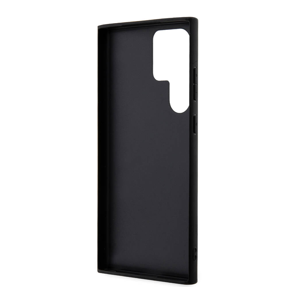 Galaxy S24 Ultra Kılıf Guess Orijinal Lisanslı PU Deri Şerit Logo Dizaynlı Kılıf