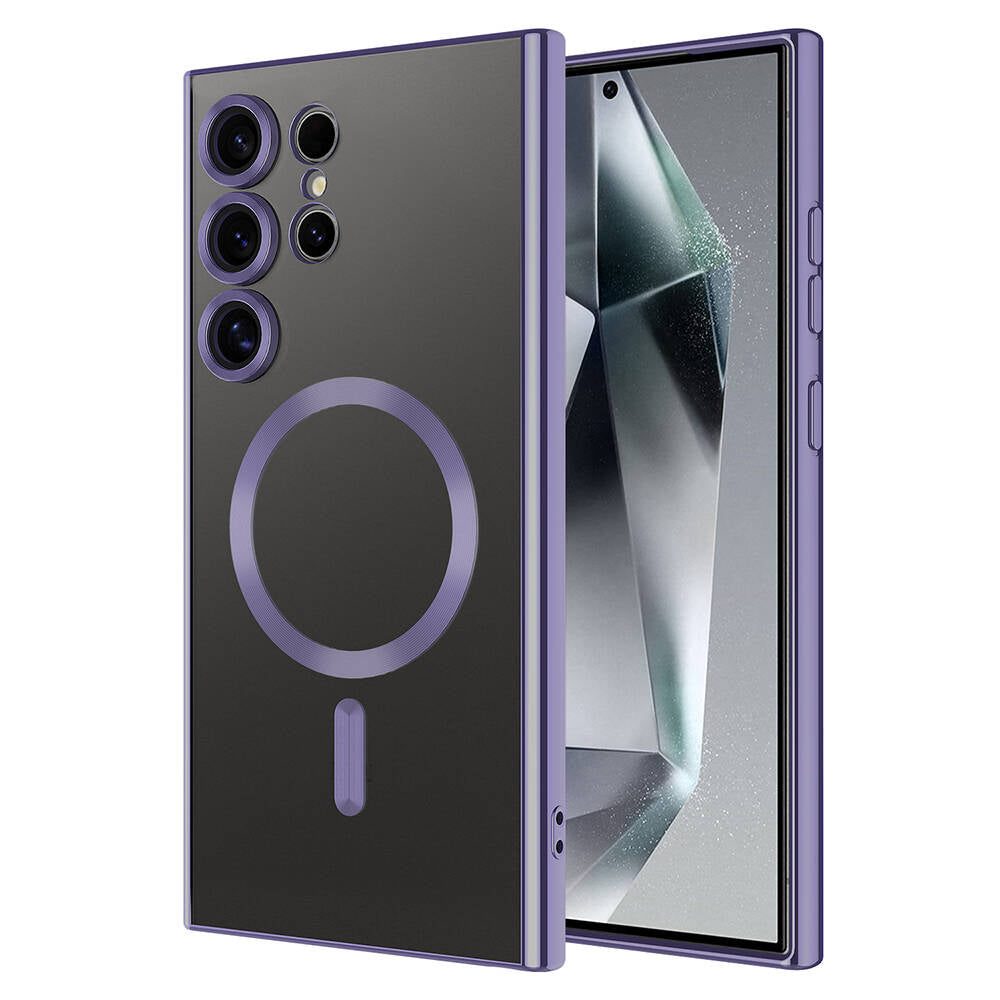 Galaxy S24 Ultra Kılıf Kamera Korumalı M-safe Wireless Şarj Özellikli Zore Demre Kılıf