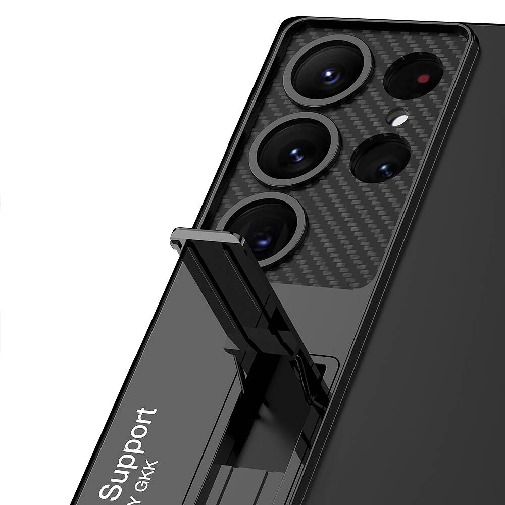 Galaxy S24 Ultra Kılıf Kamera Korumalı Şeffaf Tasarımlı Zore Lego Standlı Kılıf