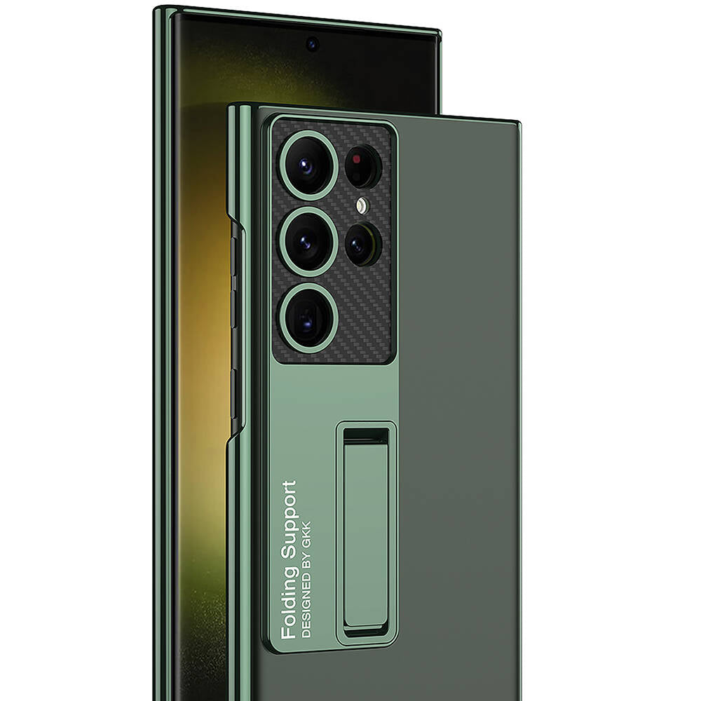 Galaxy S24 Ultra Kılıf Kamera Korumalı Şeffaf Tasarımlı Zore Lego Standlı Kılıf