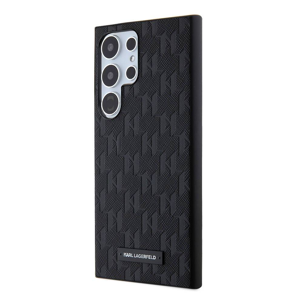 Galaxy S24 Ultra Kılıf Karl Lagerfeld Orijinal Lisanslı Saffiano Monogram Metal Logo Kılıf