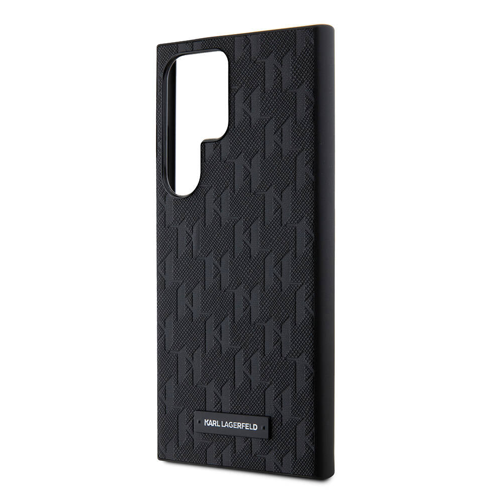 Galaxy S24 Ultra Kılıf Karl Lagerfeld Orijinal Lisanslı Saffiano Monogram Metal Logo Kılıf