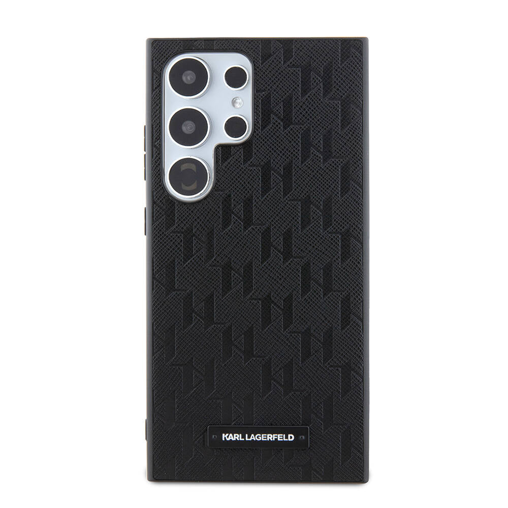 Galaxy S24 Ultra Kılıf Karl Lagerfeld Orijinal Lisanslı Saffiano Monogram Metal Logo Kılıf