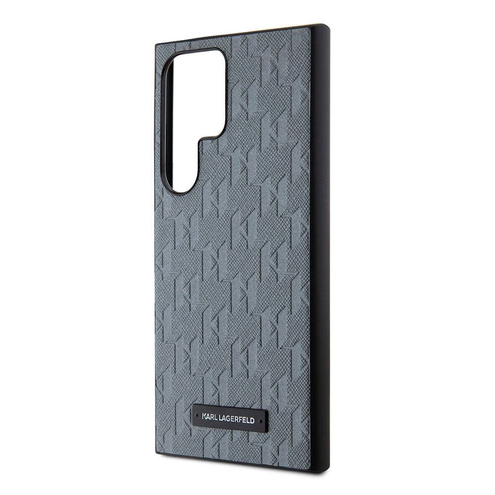 Galaxy S24 Ultra Kılıf Karl Lagerfeld Orijinal Lisanslı Saffiano Monogram Metal Logo Kılıf