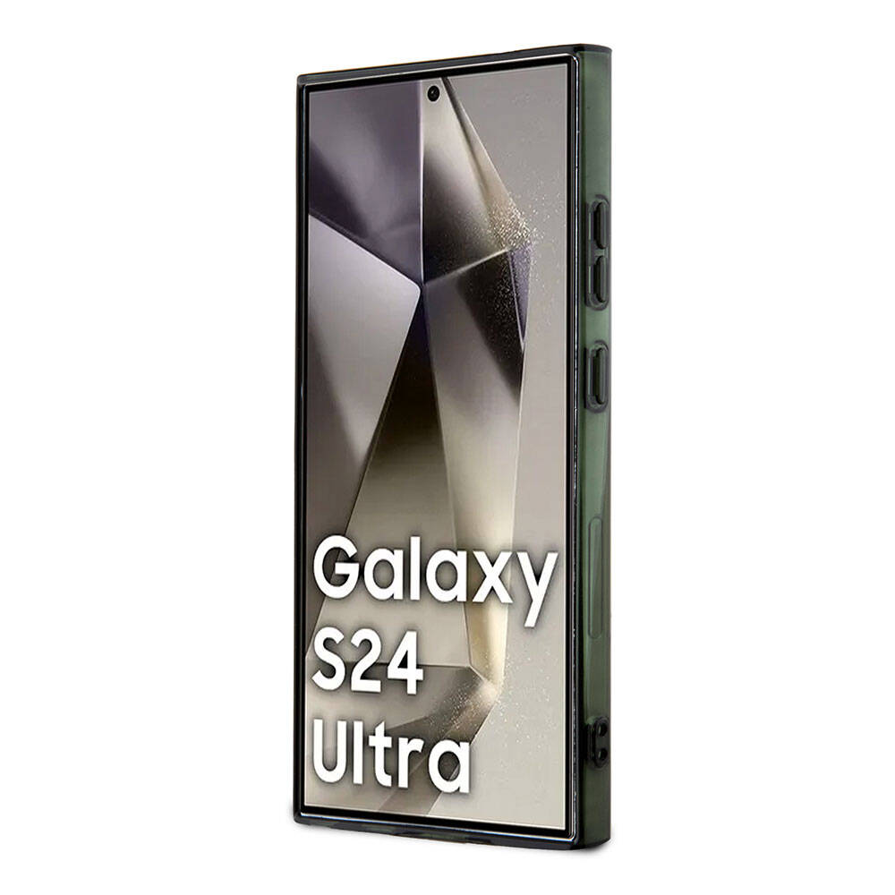Galaxy S24 Ultra Kılıf Lacoste Orijinal Lisanslı M-safe Şarj Özellikli Çift Katmanlı Timsah Logolu Blend Monogram Kılıf