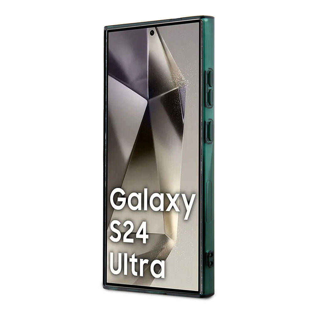 Galaxy S24 Ultra Kılıf Lacoste orijinal Lisanslı M-safe Şarj Özellikli Çift Katmanlı Timsah Logolu Blend Monogram Kılıf