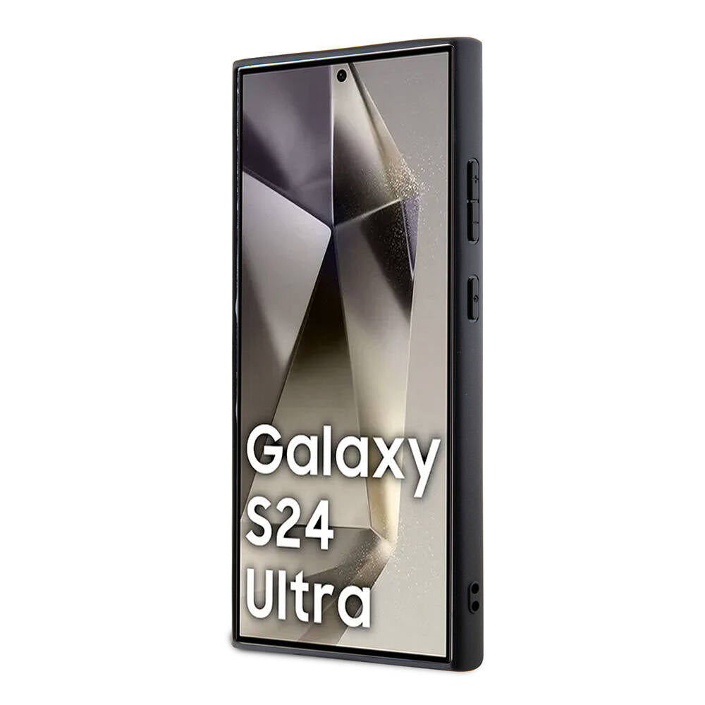 Galaxy S24 Ultra Kılıf Lacoste orijinal Lisanslı M-safe Şarj Özellikli PU Deri Görünümlü Karışık Monogram Desenli Kılıf