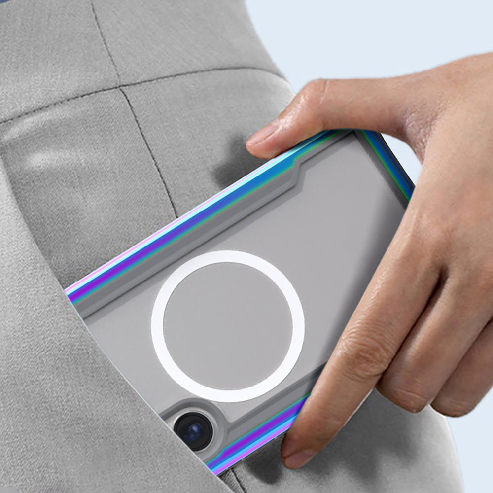 Galaxy S24 Ultra Kılıf M-safe Şarj Özellikli Airbagli Raptic Shield Serisi Şeffaf Arka Yüzey Kılıf